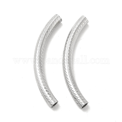 Не тускнеющие текстурированные трубчатые бусины из нержавеющей стали 304 STAS-P319-42P-1