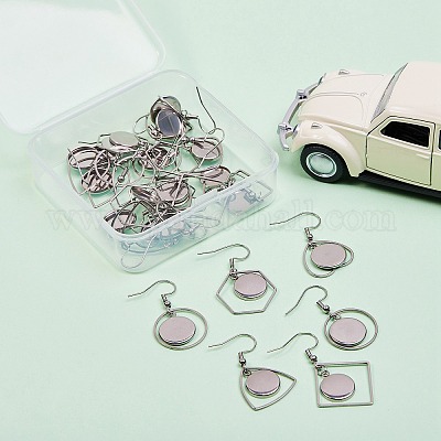 Полые крючки для серег из нержавеющей стали EJEW-SZ0001-23P-1