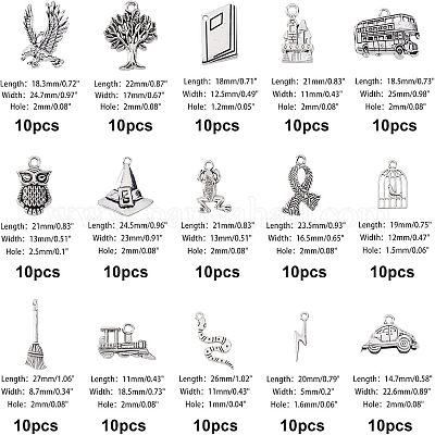 150шт 15 стильные подвески из сплава в тибетском стиле на День учителя TIBE-FH0001-14-1