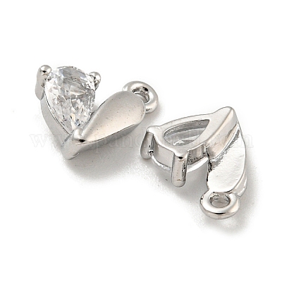 Латунь стекло кулоны KK-L211-014P-02-1