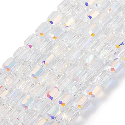 Стеклянные бусины с гальваническим покрытием  EGLA-D031-01-02-1