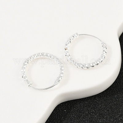 Фактурные серьги-кольца из латуни EJEW-F378-03B-S-1