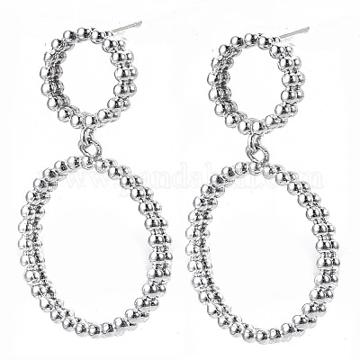 Серьги-гвоздики из латуни KK-N232-107P-NF-1