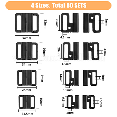 10 Pieces Metal Bra Strap Adjuster Slider Hook Supplies Sewing Craft , 26mm