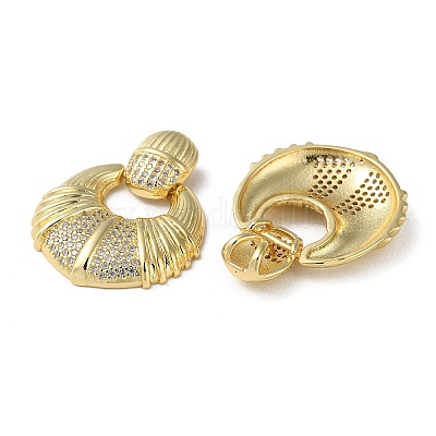 Покрытие стойки латунь микропаве прозрачные подвески из кубического циркония KK-M268-04G-1