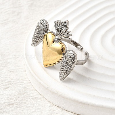 Манжеты из латуни с микро паве кубический цирконий для женщин RJEW-F184-01A-GP-1