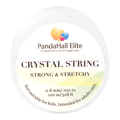 Wholesale JEWELEADER Crystal Elastic Wire Stretch About 109 Yards Polyester String  Cord 0.8mm Crafting DIY Thread for Bracelets Gemstone Jewelry Making  Beading Craft Sewing Clear Color 