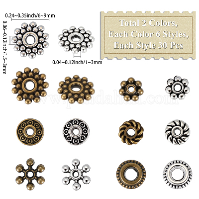 360шт 12 стильные бусины из сплава&nbsp;FIND-PA0001-02-1