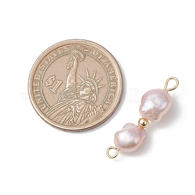 Натуральные жемчужные подвески-коннекторы в виде картофеля&nbsp;PALLOY-JF04902-1