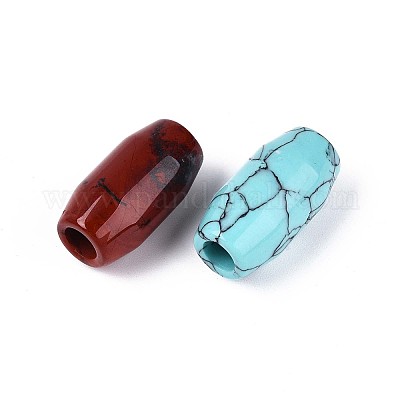 Европейские бусины из натуральных и синтетических камней G-T142-68-1