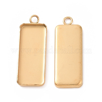 Ионное покрытие (ip) нержавеющая сталь 304 подвеска кабошон оправа STAS-I069-36G-1