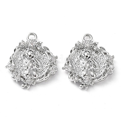 Стойки обшивки латунь микро проложить Циркон подвеску KK-K333-81P-1