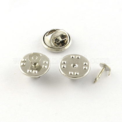 鉄襟ピンバック タイタックピン ブローチパーツ プラチナ トレイ 4 5mm 12mm ピン 1mmの通販 Jp Pandahall Com
