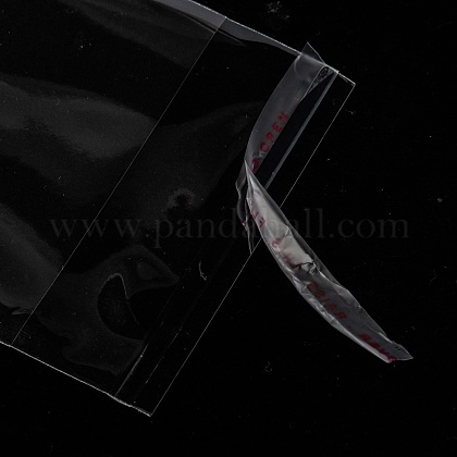 セロハンのOPP袋  小さなジュエリー収納袋  粘着シールバッグ  長方形  透明  14x8cm  一方的な厚さ：0.035mm  インナー対策：10.5x8のCM X-OPC-R012-05-1