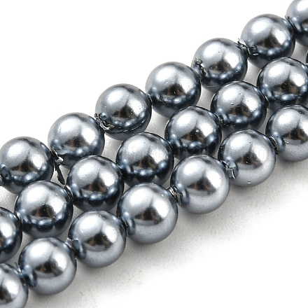Brins de perles de coquillages naturels galvanisés SHEL-F008-03A-11-1