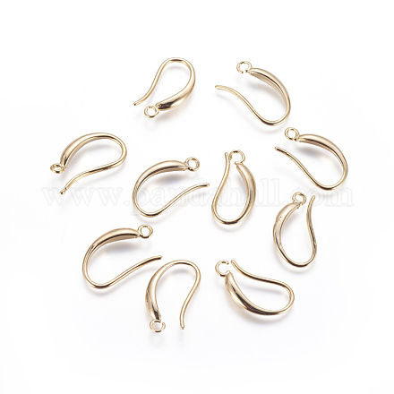 Brass Earring Hooks KK-G365-15G-1