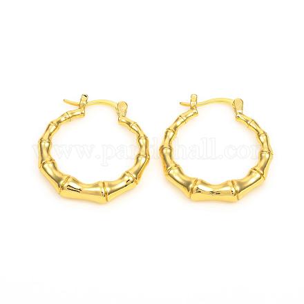 Brass Hoop Earrings EJEW-F250-08-G-1