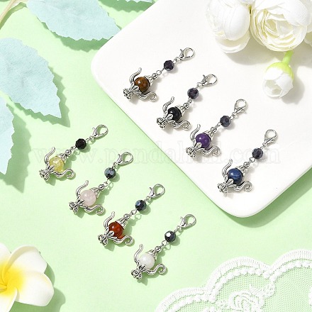 8 шт. Подвеска для чайника из натурального драгоценного камня HJEW-JM04086-1