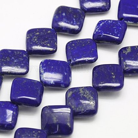 Natural Lapis Lazuli Beads Strands G-G431-08A-14x14mm-1