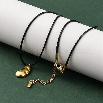 Ионное покрытие(ip) 304 нержавеющая сталь кулон ожерелье NJEW-K255-25G-1