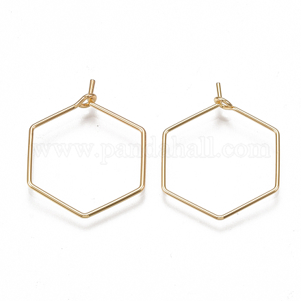 Brass Earring Hooks KK-T038-424A-G-1