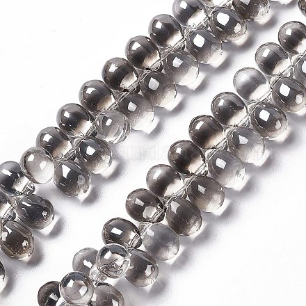Chapelets de perles en verre électroplaqué X-EGLA-L033-PL01-1