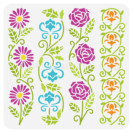 Diamond Tile Stencil Reusable Tile Stencil For Painting Floor Large Tile Stencil