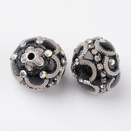 Runde Perlen mit handgefertigten Indonesien IPDL-L002-05B-1