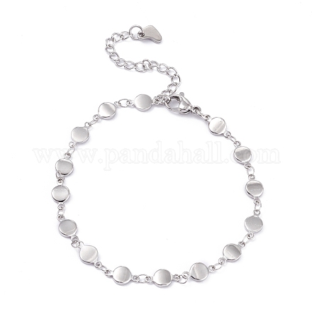 304 Stainless Steel Link Chain Bracelets BJEW-I295-16P-1