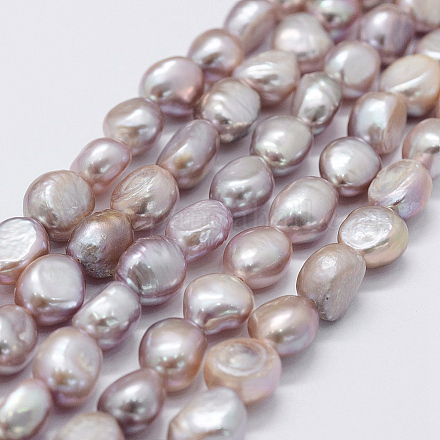 Fili di perle di perle d'acqua dolce coltivate naturali PEAR-L033-31B-1