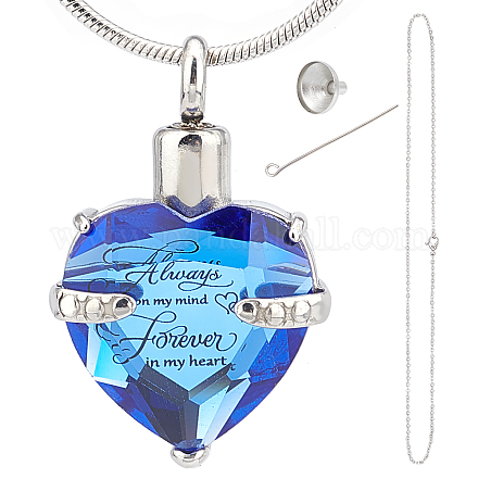 Creatcabin сентябрь стеклянная урна кулон ожерелье набор для изготовления своими руками DIY-CN0001-82D-1