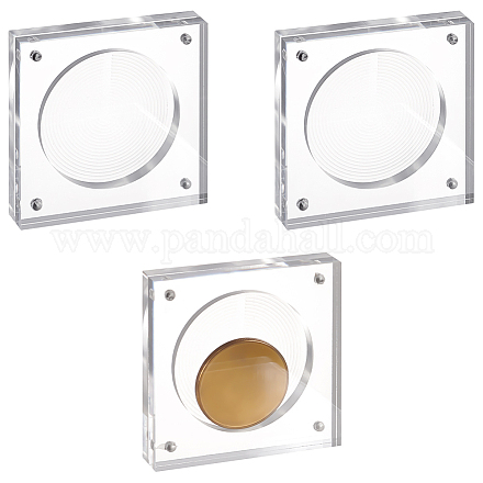 Прозрачное акриловое хранилище для бейджей DJEW-WH0039-101-1