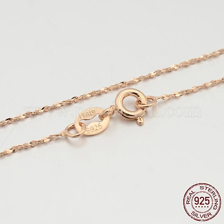 Collares de cadena de 925 plata esterlina STER-M086-05B-RG-1