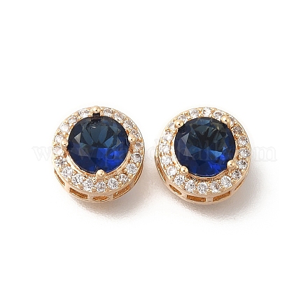 Стойки обшивки латунь микро проложить кубического циркония бусы KK-S399-09G-B-1