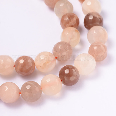 Natürliche sunstone Perlen Stränge G-L377-40-8mm-1
