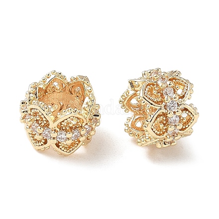 Латунные микро проложить Цирконий Европейский бисером KK-A254-11G-1