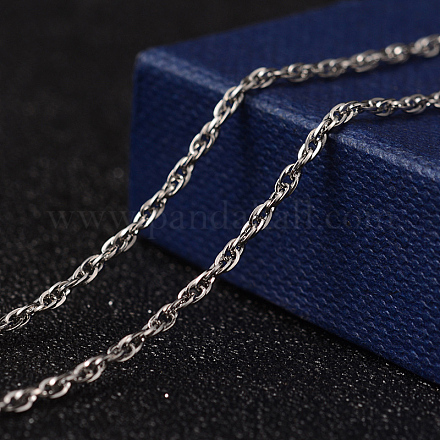 Collares de cadena de cuerda de 304 acero inoxidable NJEW-L437-01-1