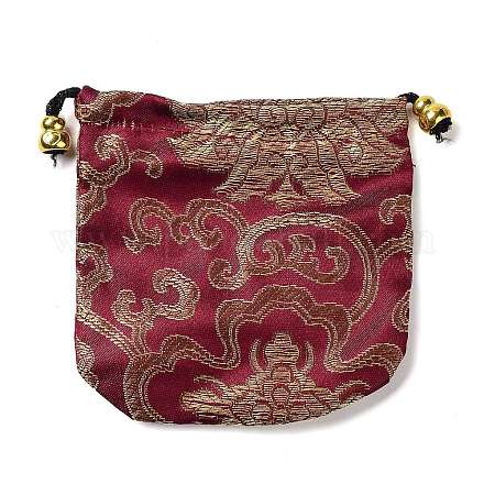 Chinese Style Silk Brocade Jewelry Packing Pouches PAAG-PW0001-161P-1