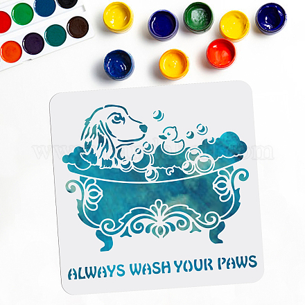 PET Hollow Out Drawing Painting Stencils DIY-WH0402-050-1