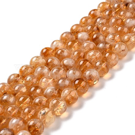 Chapelets de perles de citrine naturelle G-P466-01A-1