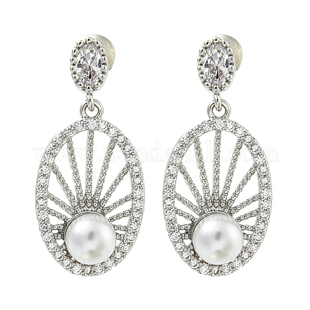 Серьги-гвоздики из циркония EJEW-H014-02P-1