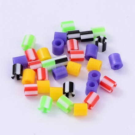 Estilo mezcló los abalorios de PE tubo de diy hama beads recargas DIY-X0251-01-1