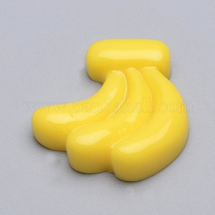 樹脂デコデンカボション  バナナ  ゴールド  20x20x5mm CRES-T005-86-1