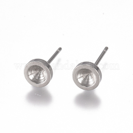 Accessoires de puces d'oreilles en 304 acier inoxydable STAS-G225-24P-01-1