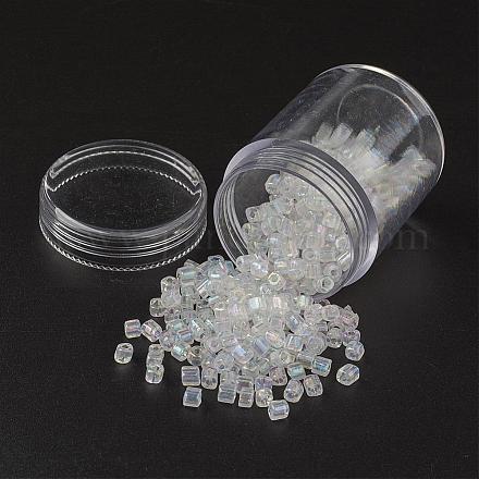 Ab-couleur des perles de rocaille en verre transparent SEED-JP0002-B01-1