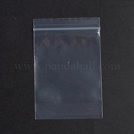 プラスチックジップロックバッグ  再封可能な包装袋  トップシール  セルフシールバッグ  長方形  ホワイト  9x6cm  片側の厚さ：2.1ミル（0.055mm）  100個/袋 OPP-G001-F-6x9cm-1