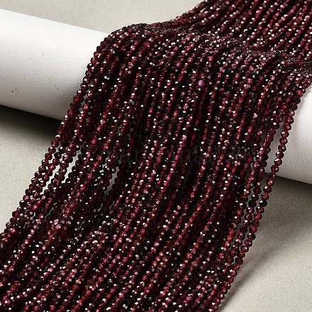 Гранат природный бисер нитей G-RM2025-08-2mm-1