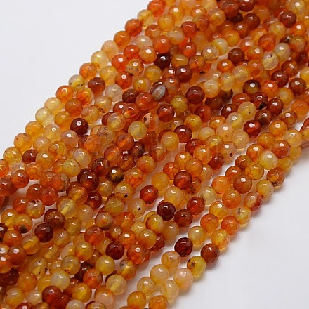 Natural Agate Round Beads Strand G-L084-6mm-12-1