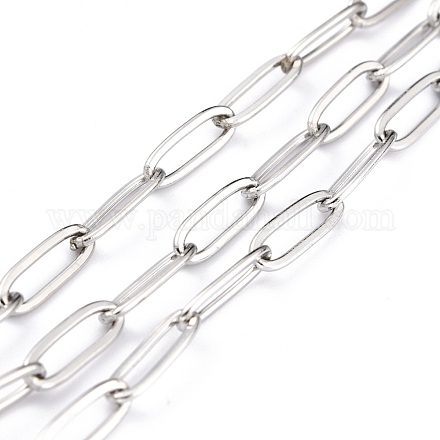 304 Stainless Steel Paperclip Chains CHS-O010-03P-1