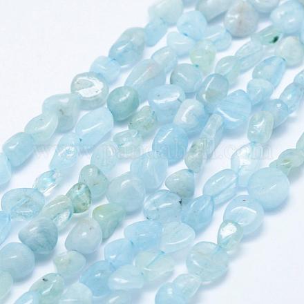 Natürliche Aquamarin Perlen Stränge G-K203-46-1